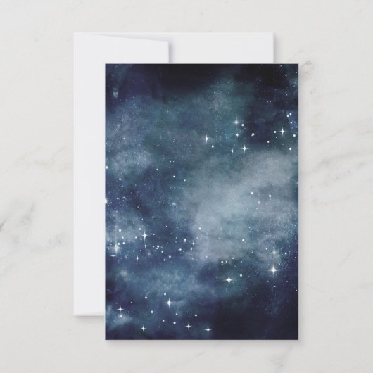 Starry Night Blue Sky Sterne Liebhaber Universum Dankeskarte (Rückseite)