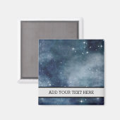 Starry Night Blue Sky Sterne Liebhaber Universum Magnet (Vorderseite/Rückseite)