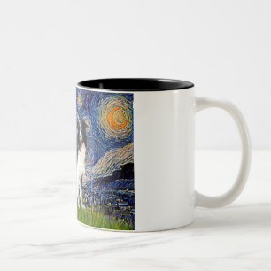 Starry Night - Border Collie (Z) Zweifarbige Tasse