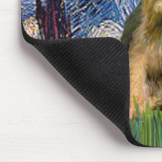 Starry Night - Border Terrier #1 Mousepad (Ecke)