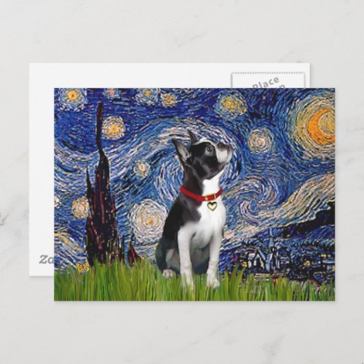 Starry Night - Boston T (2rc) Postkarte (Vorne/Hinten)