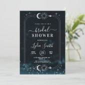 Starry Night Brautparty Celestial Einladung (Stehend Vorderseite)