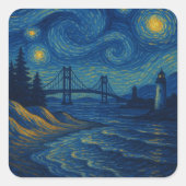 Starry Night Bridge Sticker (Vorderseite)