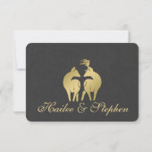 Starry Night Buck and Dop Reply Card RSVP Karte (Rückseite)