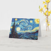 Starry Night by Van Gogh, Fine Art, Card Karte (Gelbe Blume)
