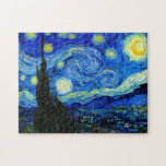Starry Night by Van Gogh Fine Art Puzzle<br><div class="desc">Vincent van Gogh - Starry Night gemalt in St Remy,  Frankreich im Jahr 1889 Fine Art Print. Dieses Bild wurde digital verbessert,  um die originalen fetten,  hellen Farben wieder herzustellen - ein perfektes Geschenk für jeden Kunstliebhaber!</div>