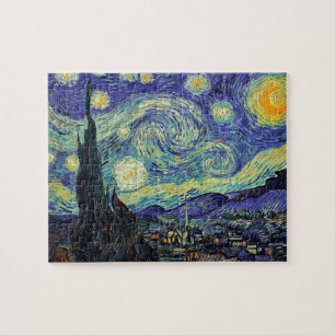 Starry Night by van Gogh Modern Art Malerei Blue Puzzle
