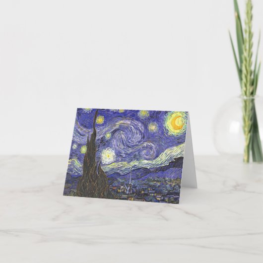 Starry Night by Van Gogh Note Card Karte (Vorderseite)