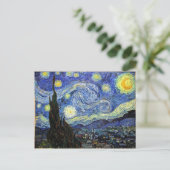 Starry Night By Vincent Van Gogh 1889 Postkarte (Stehend Vorderseite)