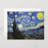 Starry Night By Vincent Van Gogh 1889 Postkarte (Vorne/Hinten)