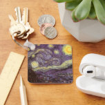 Starry Night by Vincent van Gogh, Vintage Fine Art Schlüsselanhänger<br><div class="desc">Starry Night (1889) by Vincent van Gogh is a vintage post impressionism fine art landscape nature painting. A view of a city in a valley at night with the clouds swirling, the stars shining and a beautiful golden yellow crescent moon. It was painted during the day from memory and is...</div>