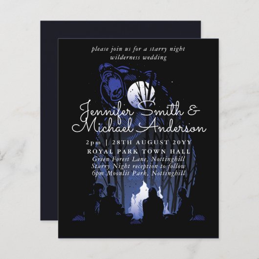 Starry Night Camping Wedding in Wilderness lädt ei (Vorne/Hinten)