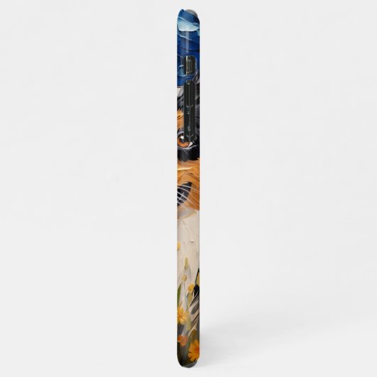 Starry Night Canine Dreamscape - Van Gogh Inspirie iPhone Hülle (Linke Seite)