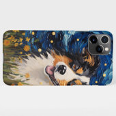 Starry Night Canine Dreamscape - Van Gogh Inspirie iPhone Hülle (Rückseite (Horizontal))