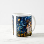 Starry Night Canine Dreamscape - Van Gogh Inspirie Kaffeetasse (VorderseiteRechts)