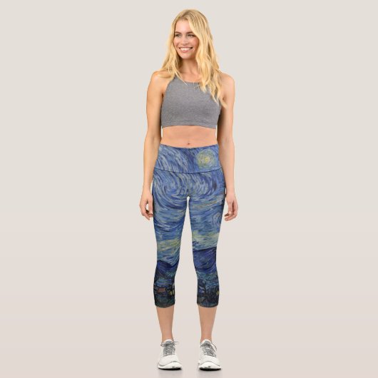 Starry Night Capri Yoga Pants (Vorderseite)