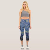 Starry Night Capri Yoga Pants Leggings (Vorderseite)