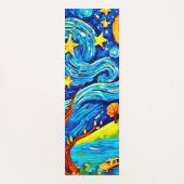 Starry Night Cartoon: Surrealismus Inspiriert Art Yogamatte (Vorderseite)