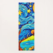 Starry Night Cartoon: Surrealismus Inspiriert Art Yogamatte (Rückseite)