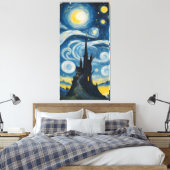 Starry Night Castle Leinwanddruck (Insitu (Schlafzimmer))