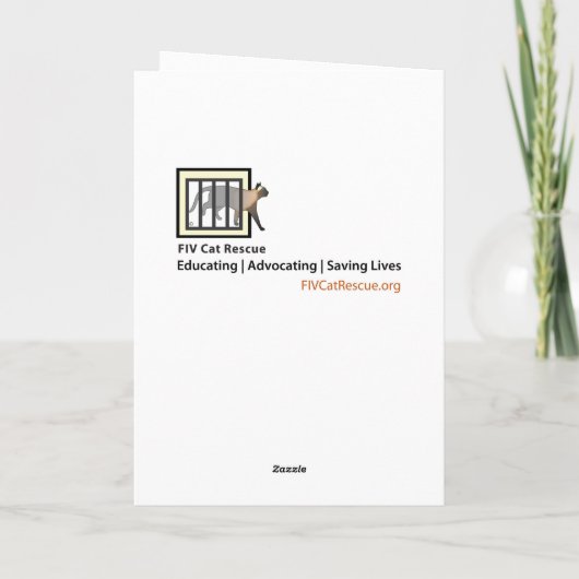 Starry Night Cat Anniversary Karte (Rückseite)