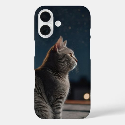Starry Night Cat Case-Mate iPhone Hülle (Rückseite)
