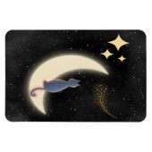 Starry Night Cat Crescent Flexible Foto Magnet (Horizontal)