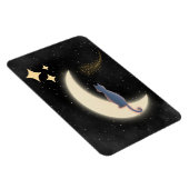 Starry Night Cat Crescent Flexible Foto Magnet (Rechte Seite)