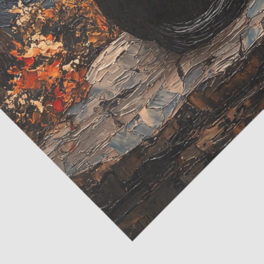 Starry Night Cat Decoupage Seidenpapier (Ausschnitt)