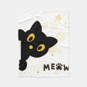 Starry Night Cat Fleece Blanket (Vorderseite)