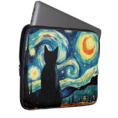 Starry Night Cat Laptopschutzhülle (Vorne Rechts)