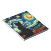 Starry Night Cat Notizblock (angewinkelt)