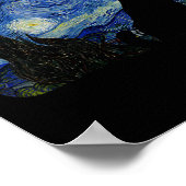 Starry Night Cat Shirt Van Gogh Cat Lover Cat Mama Poster (Ecke)