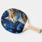 Starry Night Cat Tischtennis Schläger (Seitenansicht)