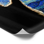 Starry Night Cat, Van Gogh Cat Lover Cat Vater Mam Poster (Ecke)