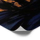 Starry Night Cat Van Gogh Inspired Starry Sky Poster (Ecke)