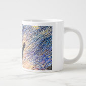 Starry Night Cat – Van Gogh Style Art  Jumbo-Tasse (Rechts)