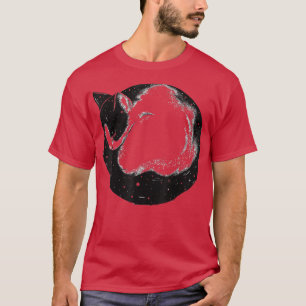 Starry Night Cat Womens niedlich Kitten Cat T-Shirt