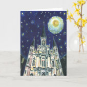 Starry Night Cathedral Karte (Gelbe Blume)