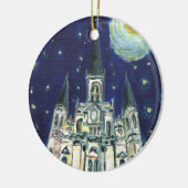Starry Night Cathedral Keramikornament (Links)