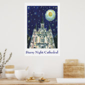 Starry Night Cathedral Poster (Küche)