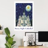 Starry Night Cathedral Poster (Heimbüro)