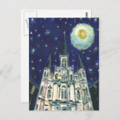 Starry Night Cathedral Postkarte (Vorne/Hinten)