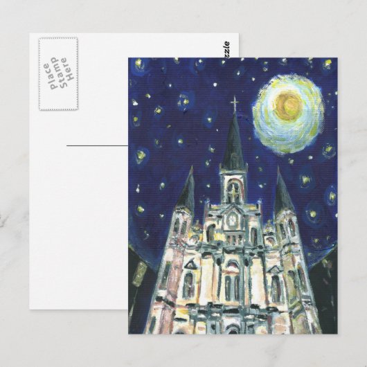 Starry Night Cathedral Postkarte (Vorne/Hinten)