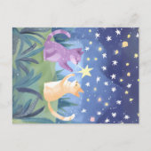 Starry Night Cats Postkarte (Vorderseite)
