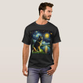 Starry Night Caucasian Shepherd Dog Van Gogh Lover T-Shirt (Vorne ganz)