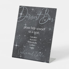 Starry Night Celestial Dessert Bar Pedestal Zeiche Sockelschild