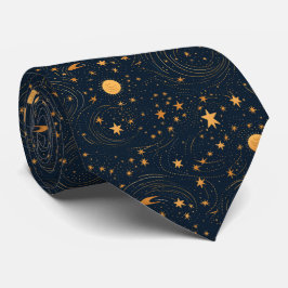 Starry Night Celestial Monogram Krawatte