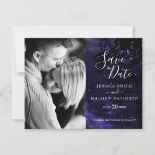 Starry Night Celestial Sky Foto Save the Date Ankündigung