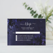 Starry Night Celestial Sky RSVP Cards Karte (Stehend Vorderseite)